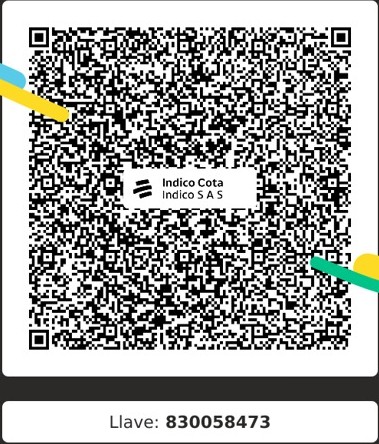 Paga con Bancolombia escaneando el código QR — Llave 830058473